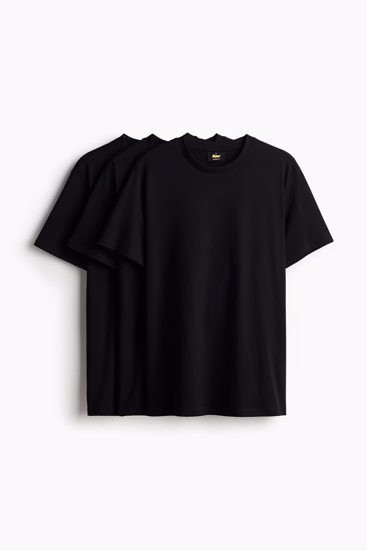 Pack of 3 regular fit t-shirts Blak