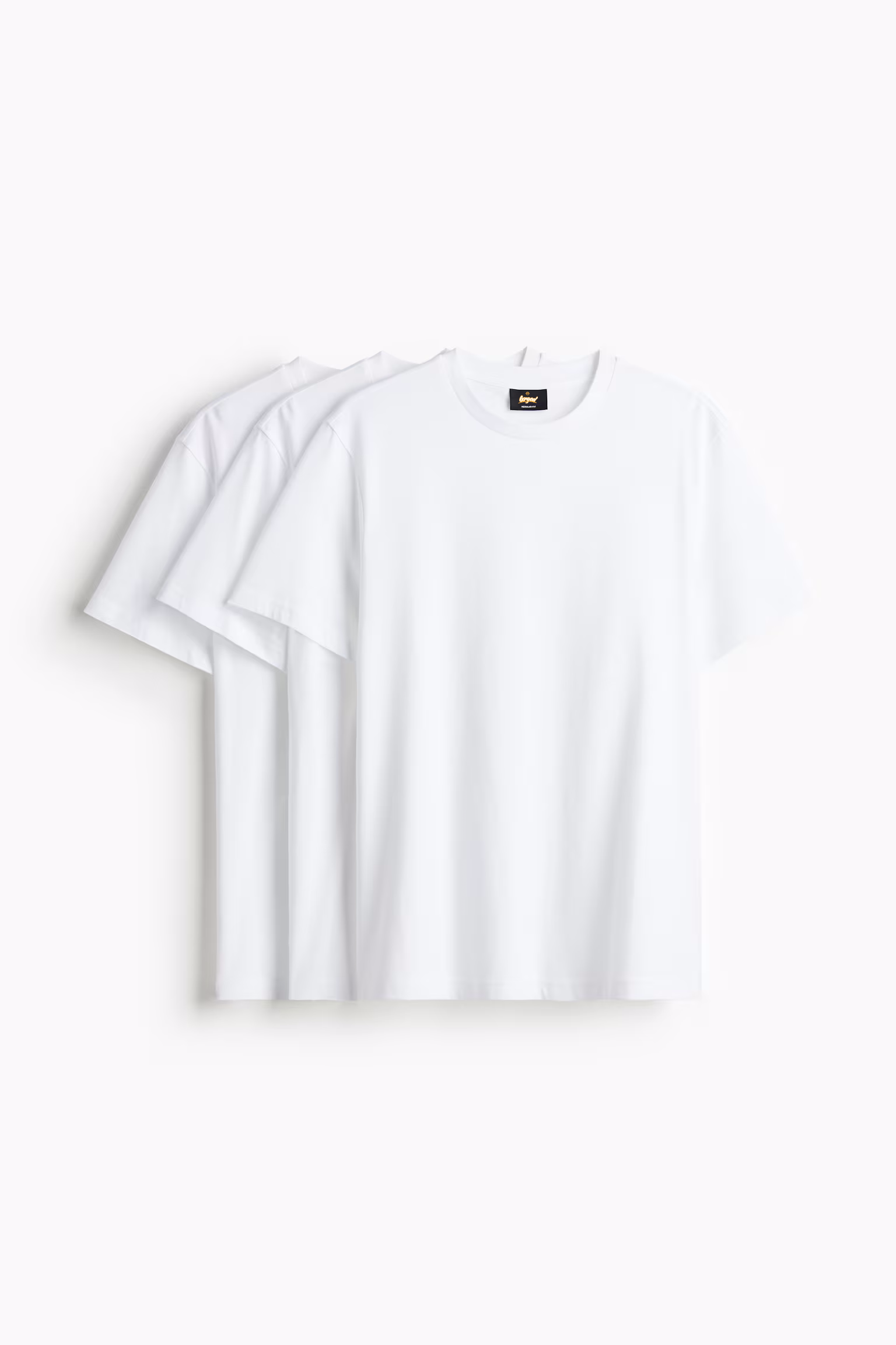 Pack of 3 regular fit t-shirts white