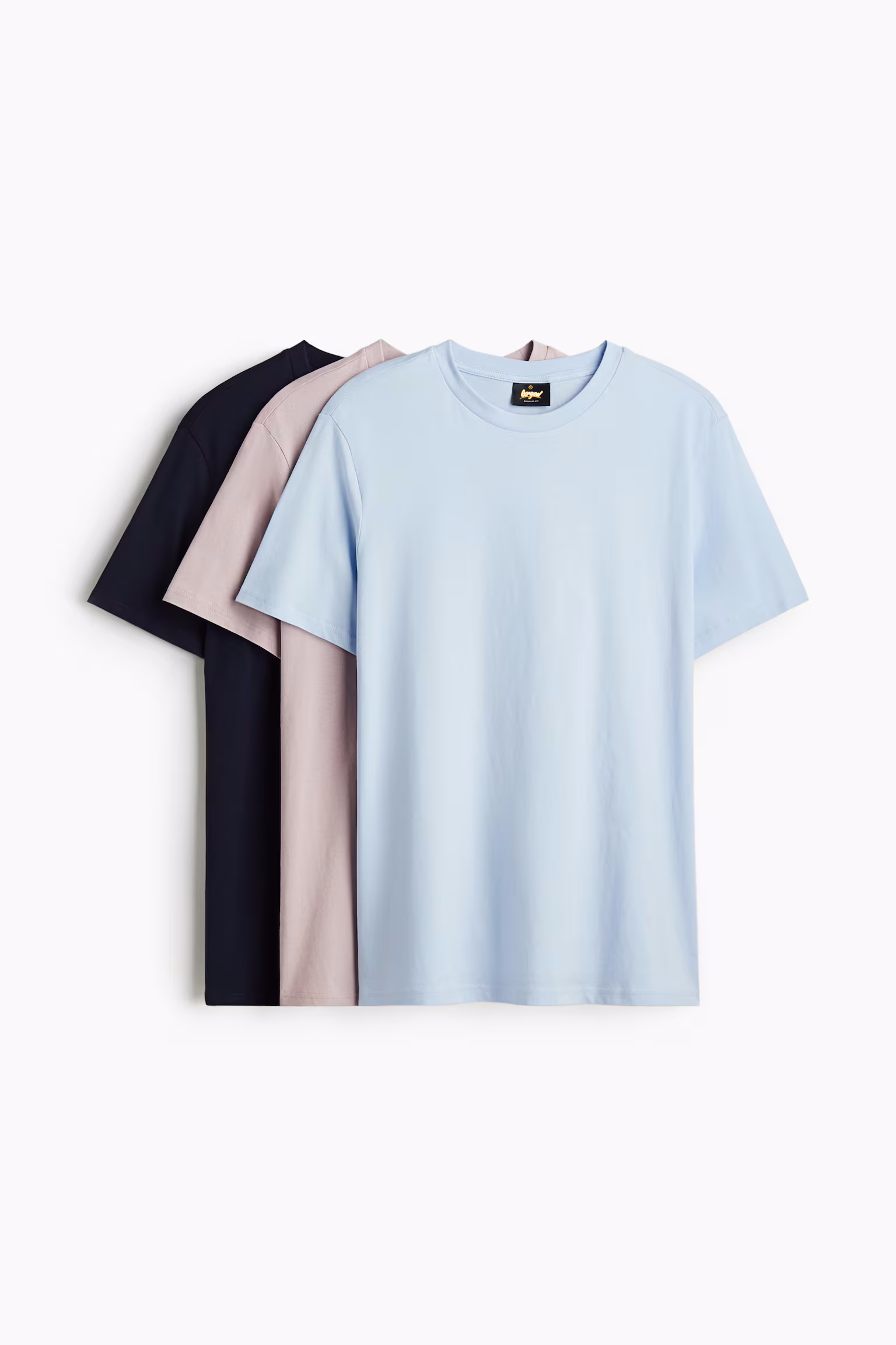 Pack of 3 regular fit t-shirts Light Navy blue/pink/light blue